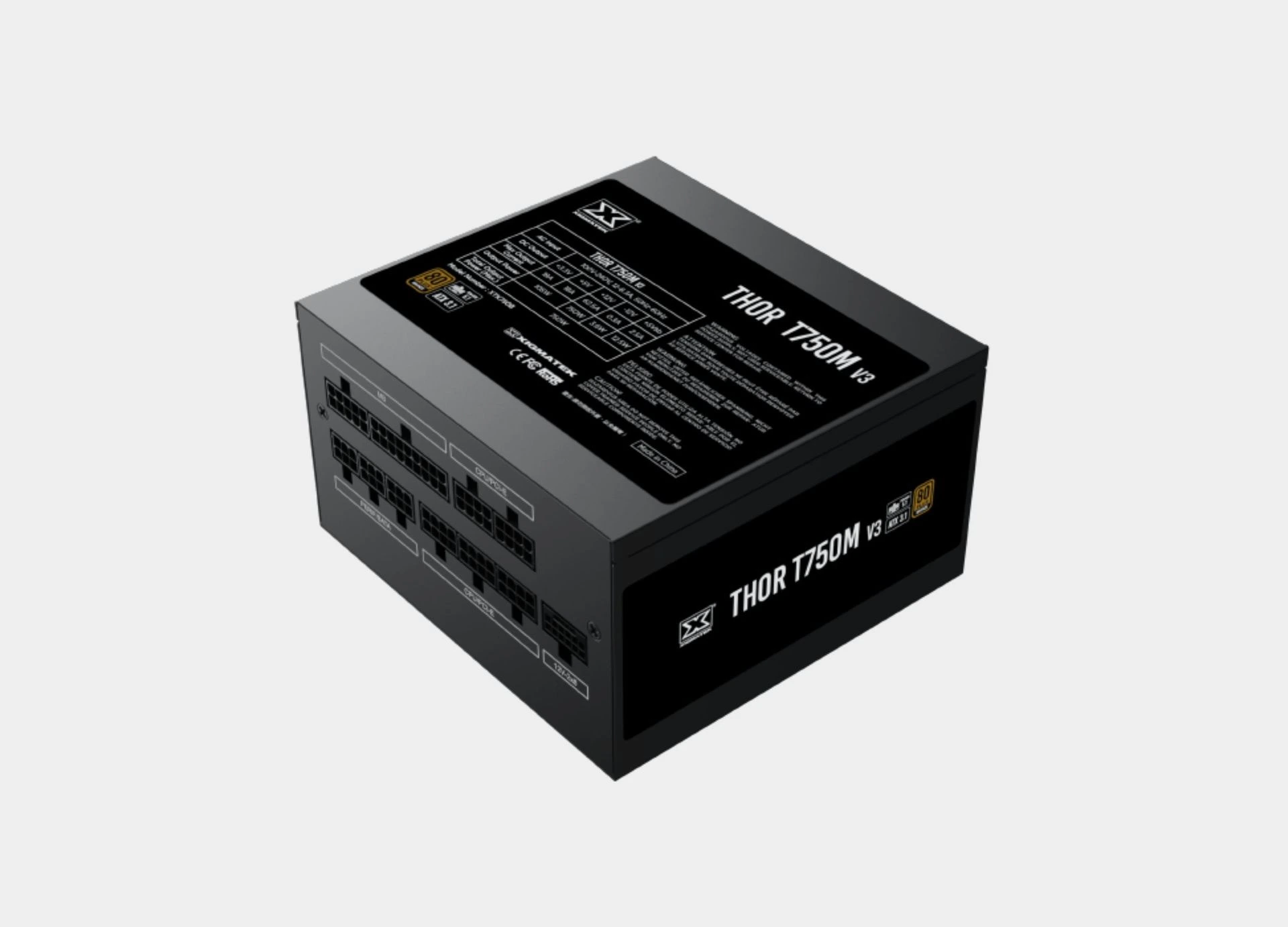 Xigmatek Thor T750M V3 750W 80 Plus Bronze ATX 3.1 PCI E 5.1 Full Modular Power Supply