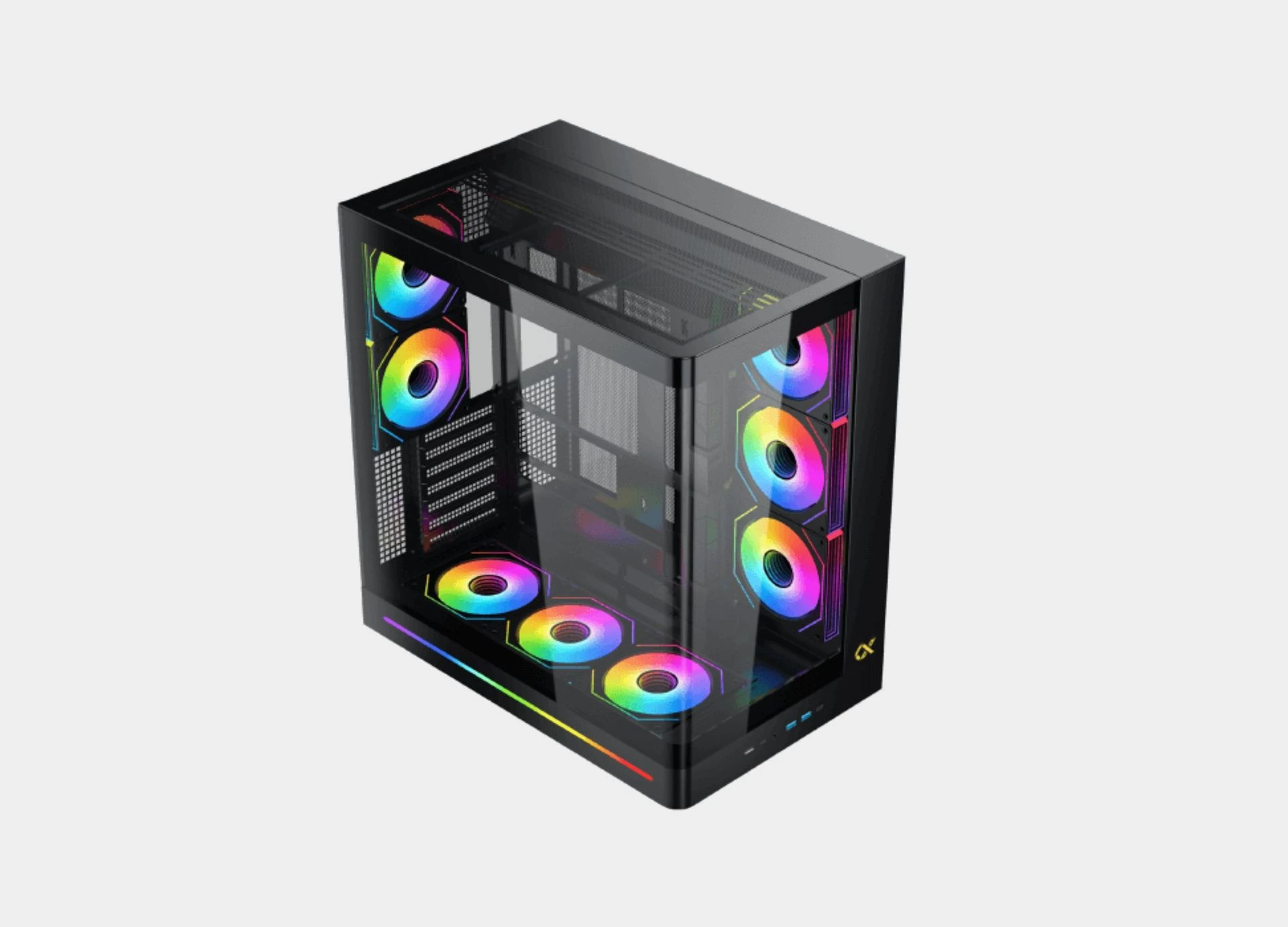 Xigmatek Pano II Air Type C 8 Fan ARGB Pwm Curved TG E-ATX Super Tower Case
