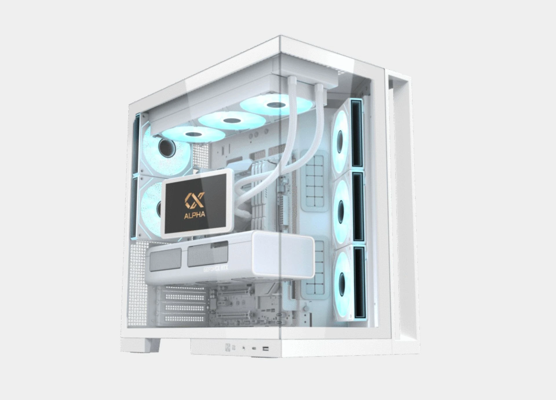 Xigmatek Aqua 7 Arctic Argb BTF 8 Fan ARGB Pwm E-ATX Type C Super Tower Case