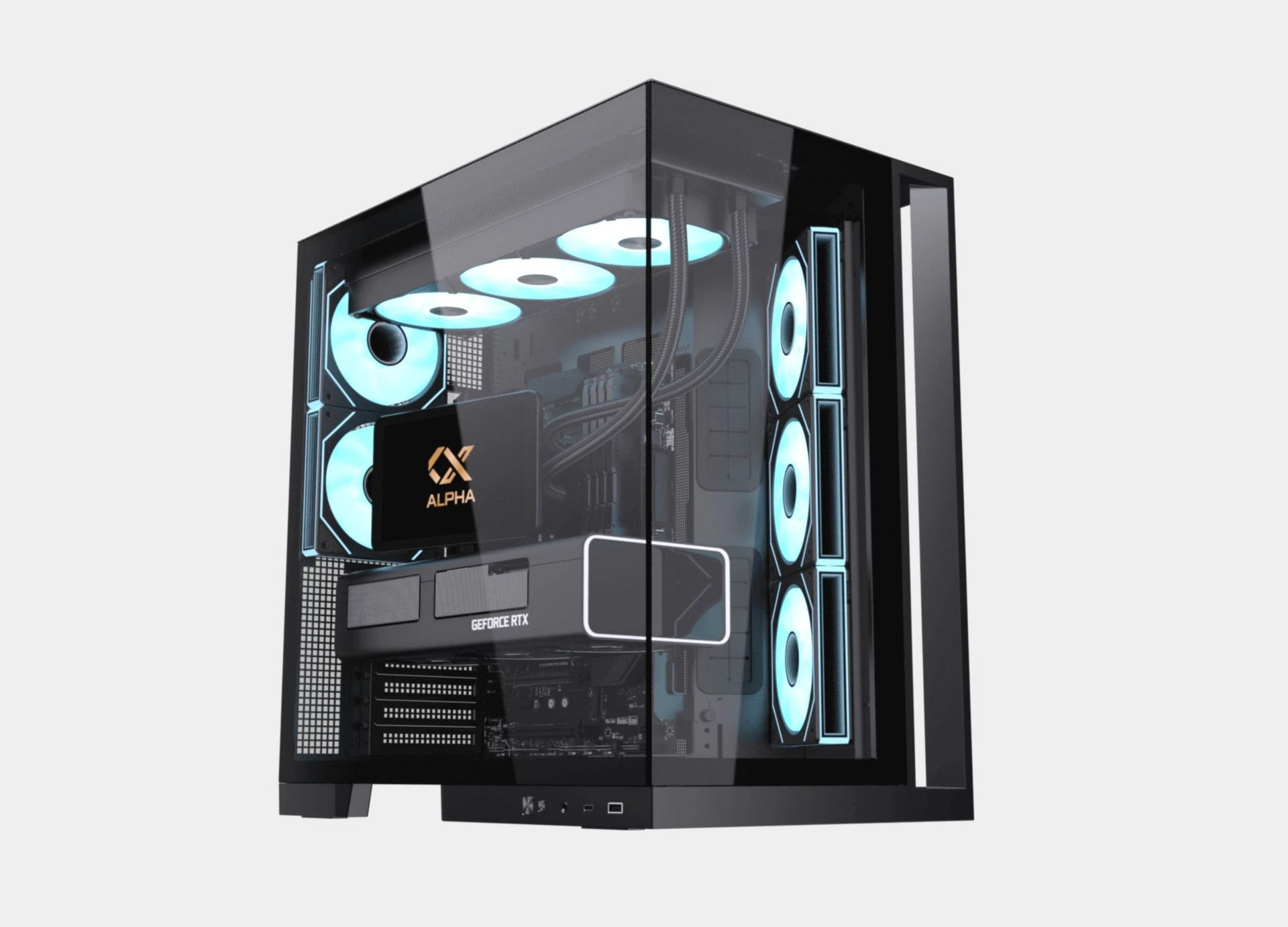 Xigmatek Aqua 7 Argb BTF 8 Fan ARGB Pwm E-ATX Type C Super Tower Case