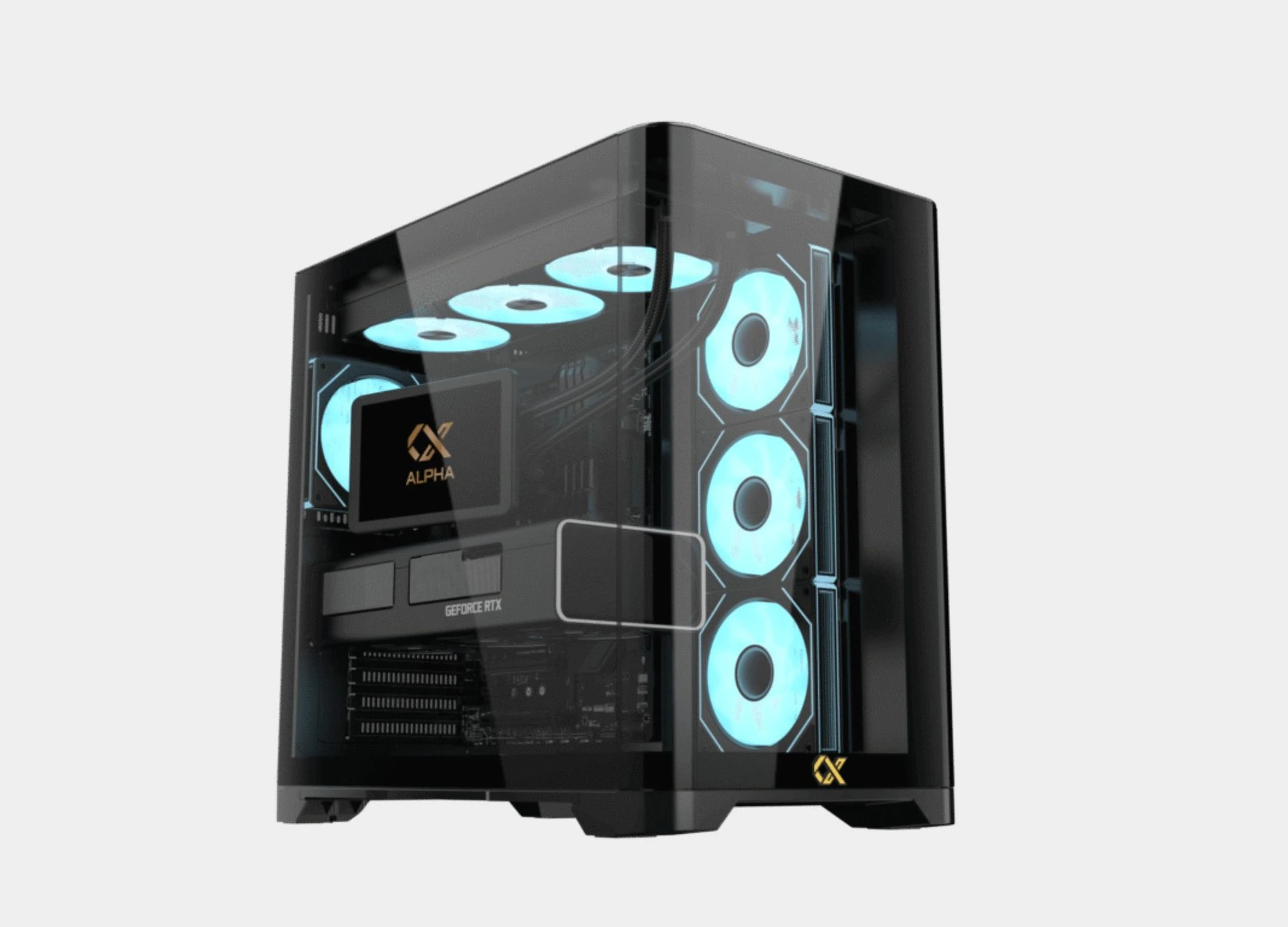 Xigmatek Crystal Storm 4 fan PWM ARGB Curved TG Mid Tower Case