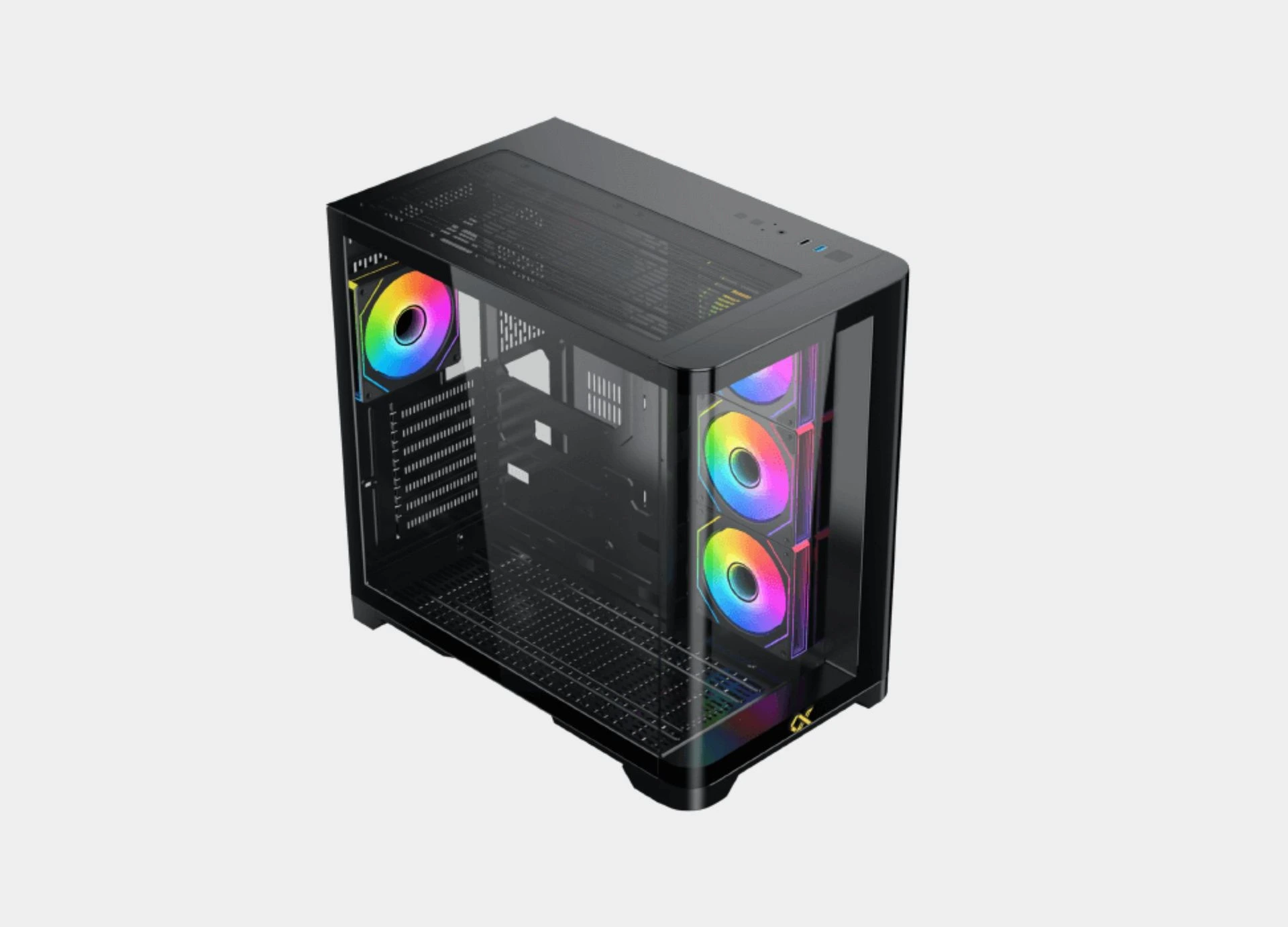 Xigmatek Crystal Storm 4 fan PWM ARGB Curved TG Mid Tower Case