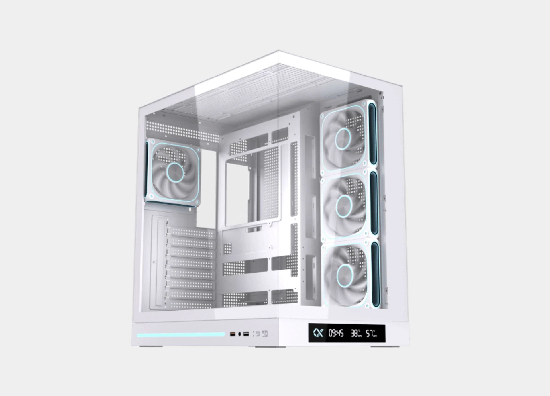 Xigmatek Cloud DGT Arctic Digital LCD Argb White Mid Tower Case