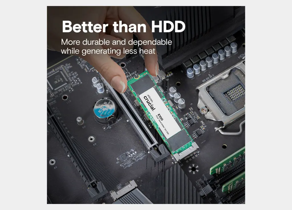 Crucial E100 2TB PCIe Gen4 NVMe M.2 SSD