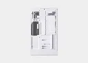 Xigamtek Heaven Arctic 8 Fan Argb Pwm E ATX Support BTF MB Type C Single Piece Curved Tempered Glass White Mid Tower Case (9).webp