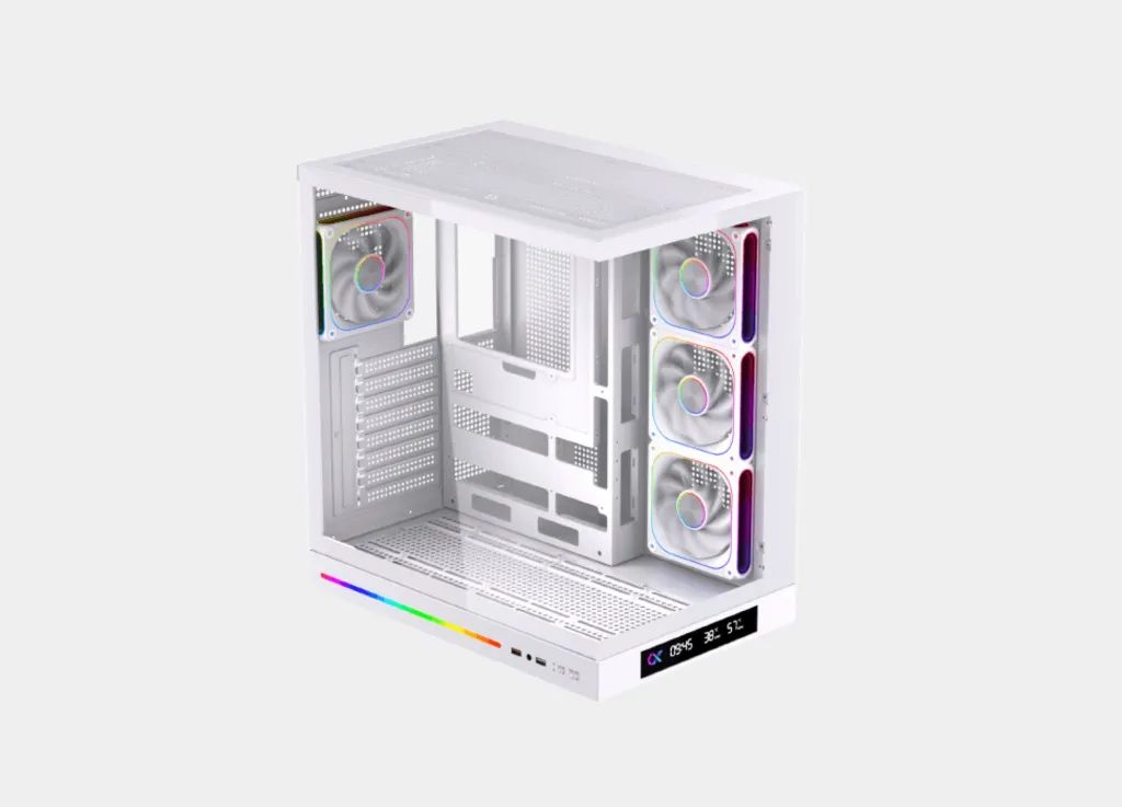 Xigmatek Cloud DGT Arctic Digital LCD Argb White Mid Tower Case (8).webp