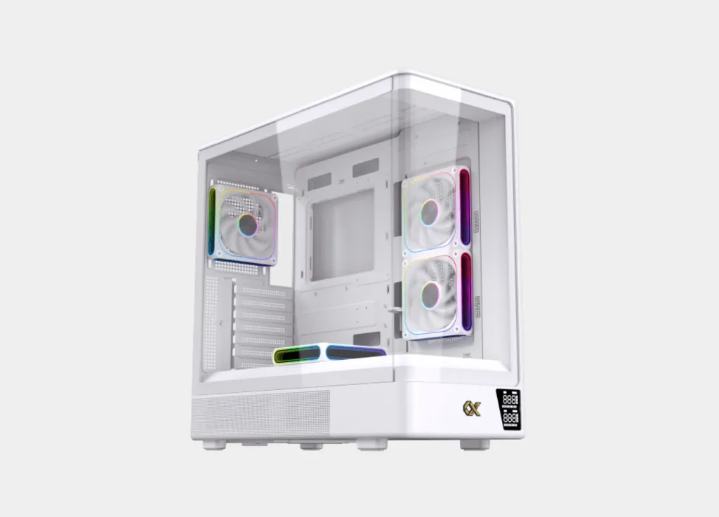 Xigmatek Moon DGT Arctic Digital LCD Argb White Super Tower Case (3).webp