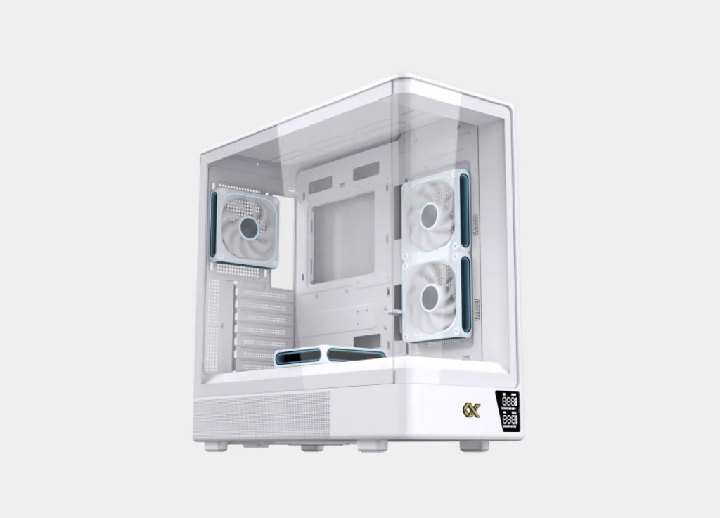 Xigmatek Moon DGT Arctic Digital LCD Argb White Super Tower Case (2).webp