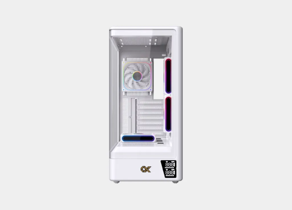 Xigmatek Moon DGT Arctic Digital LCD Argb White Super Tower Case (5).webp