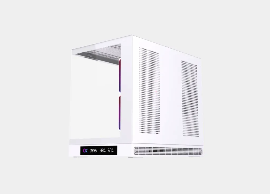 Xigmatek Cloud M DGT 3AF Arctic Digital LCD Argb White Micro Tower Case (6).webp