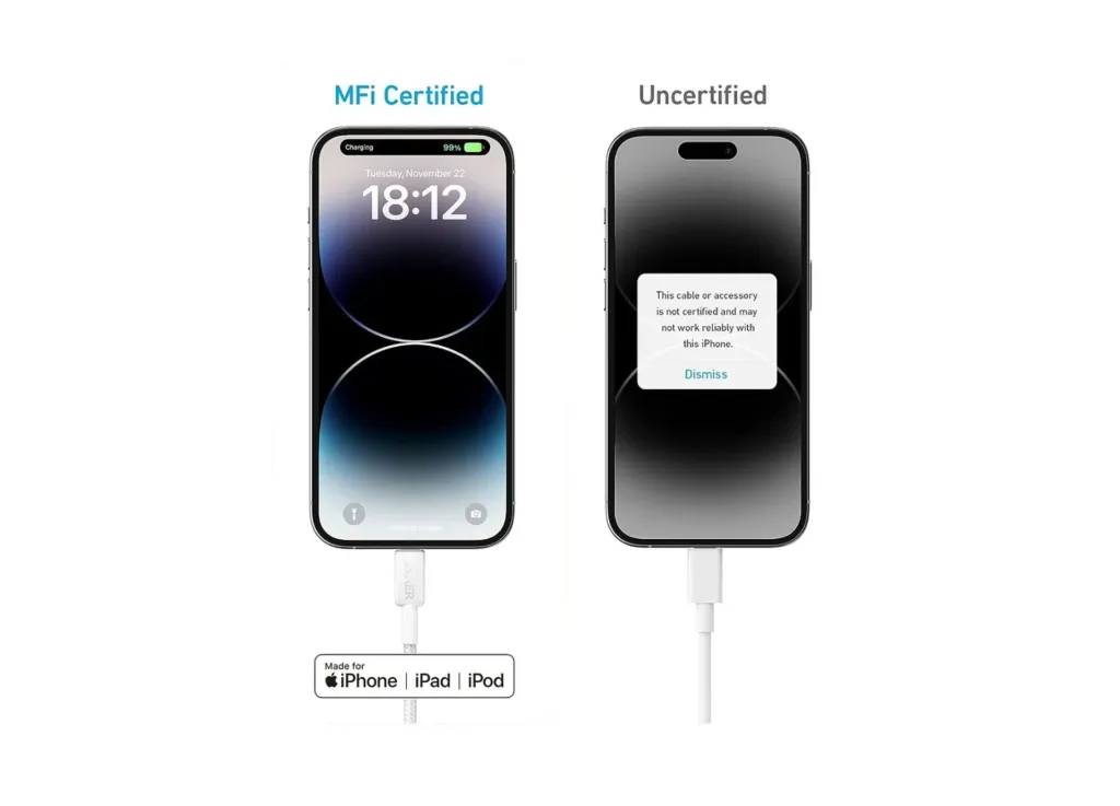 Anker 322 USB-C to Lightning Cable (3ft Braided) - White (5).webp