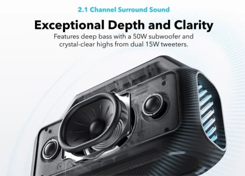 Anker Soundcore Boom 2 Portable Bluetooth Speaker | Black