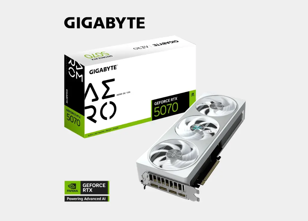 GIGABYTE GeForce RTX™ 5070 AERO OC 12G