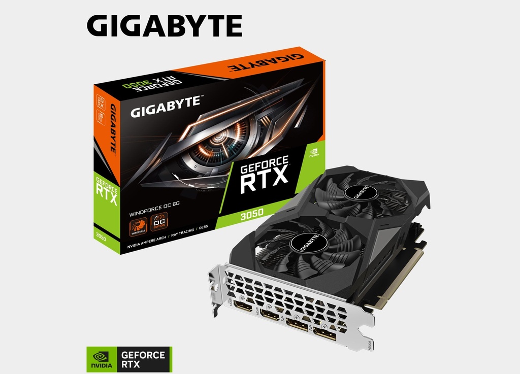 [9VN305WO62-00-G10] GIGABYTE GeForce RTX™ 3050 WINDFORCE OC V2 6G 1.0