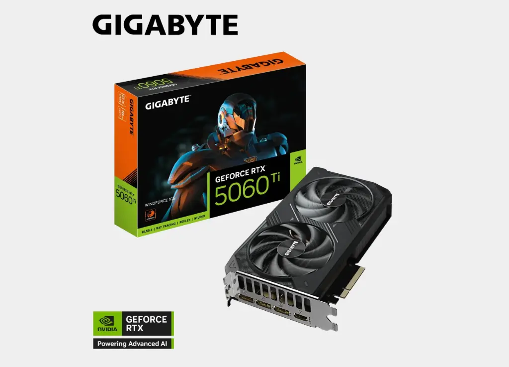 GIGABYTE GeForce RTX™ 5060 Ti WINDFORCE 16G
