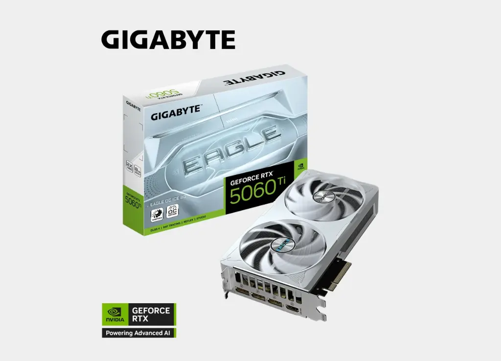 GIGABYTE GeForce RTX™ 5060 Ti EAGLE OC ICE 8G