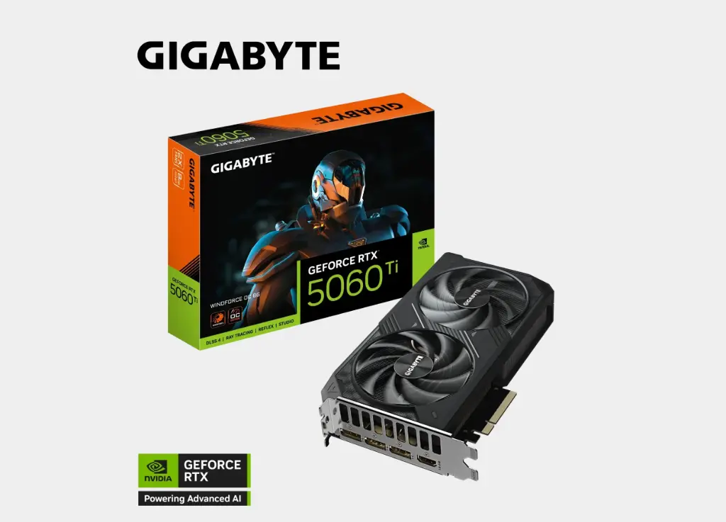GIGABYTE GeForce RTX™ 5060 Ti WINDFORCE OC 8G