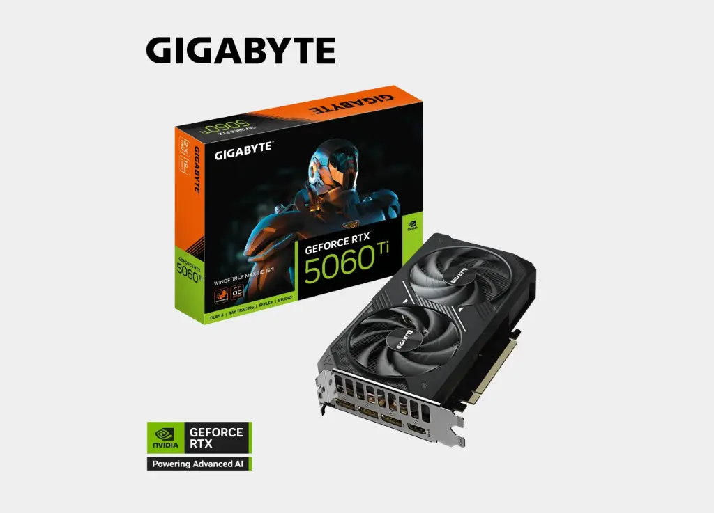 GIGABYTE GeForce RTX™ 5060 Ti WINDFORCE MAX OC 16G