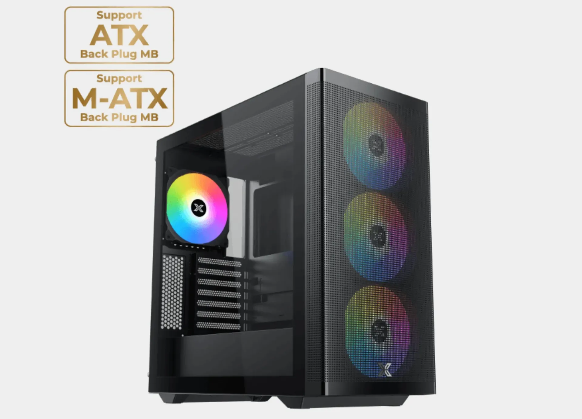 Xigmatek Osiris 140mm ARGB BTF Super Tower Case (EGYPT Version) + Prime 1000W 80+ Gold