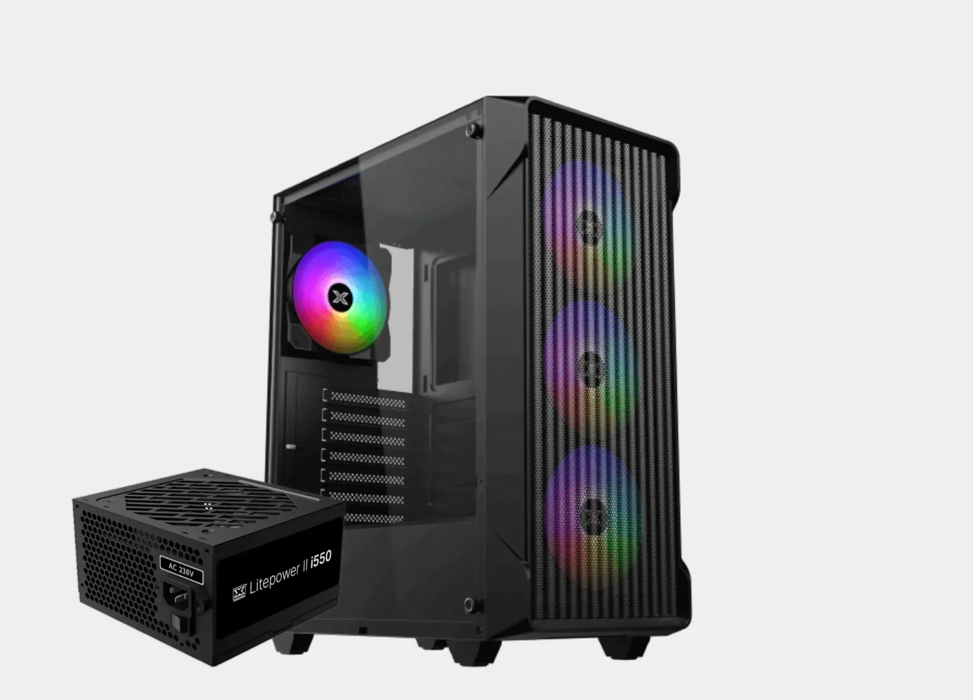 [EN47831] Xigmatek Sky II Wave FRGB + Litepower II i550 450W Mid Tower Case