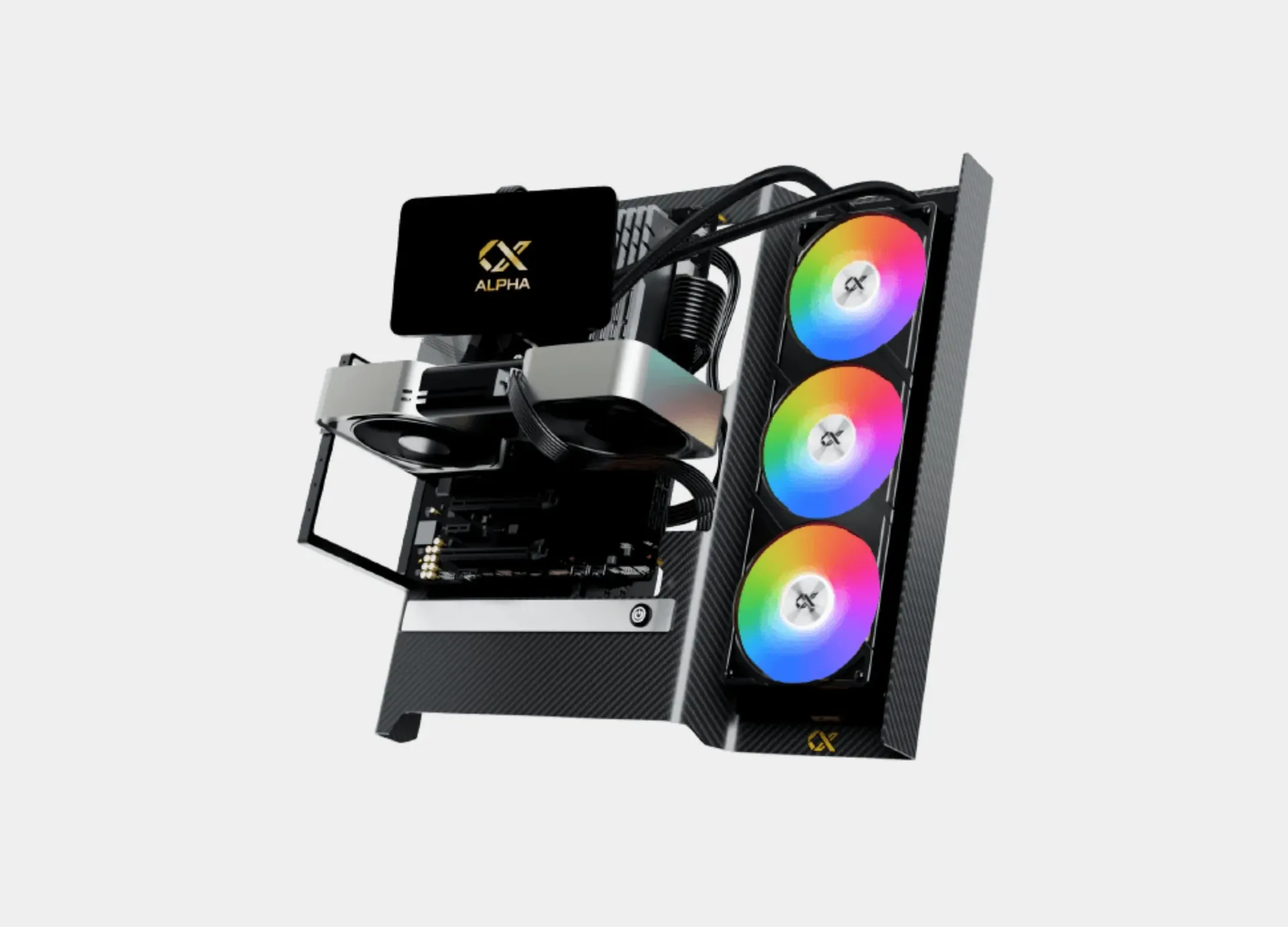 Xigmatek Carbonic 3K Twill Weave Carbon Fiber Panel 6063 Aluminium Alloy BTF ATX Mid Tower Case