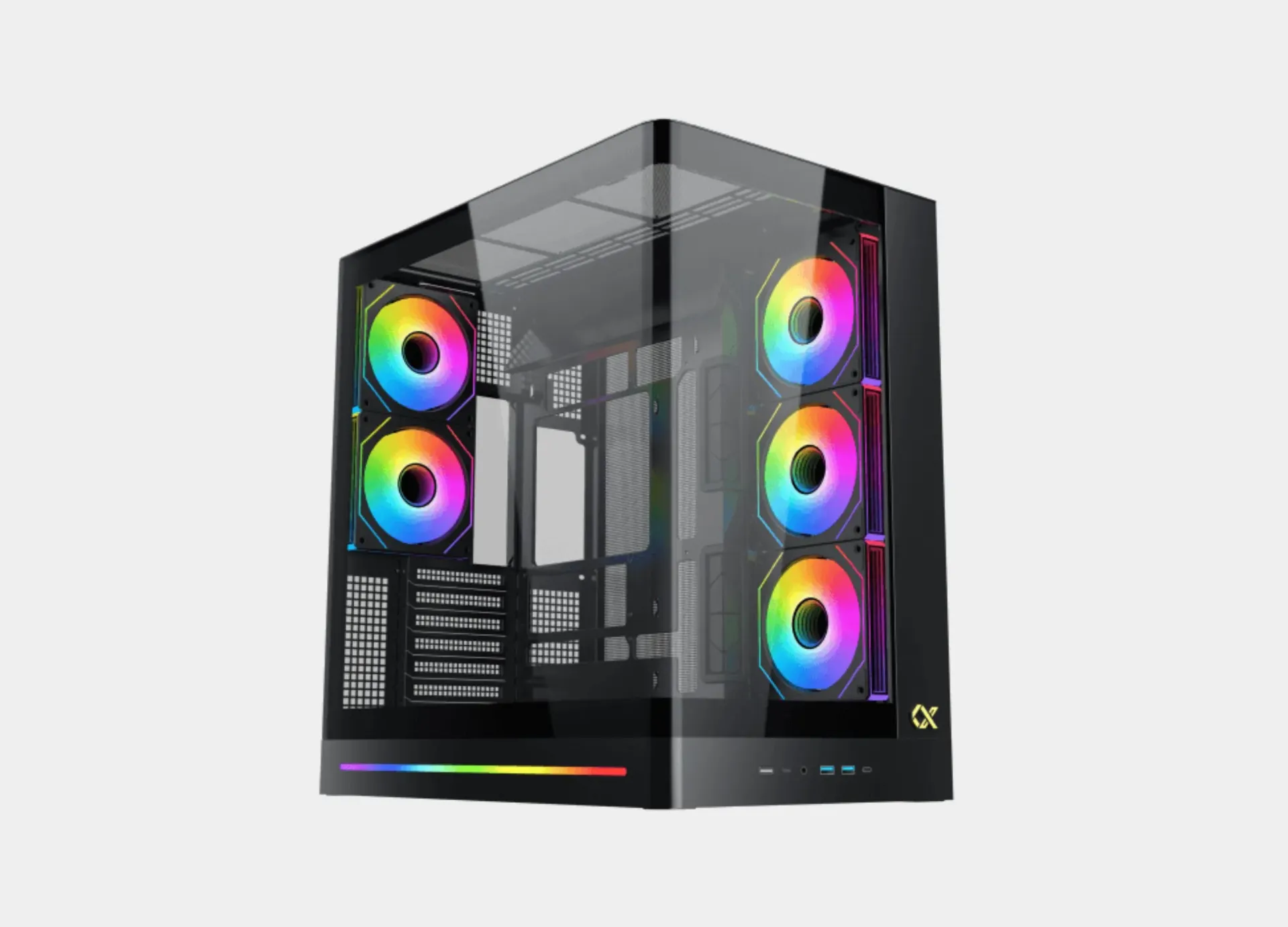 Xigmatek Pano II Air Type C 8 Fan ARGB Pwm Curved TG E-ATX Super Tower Case