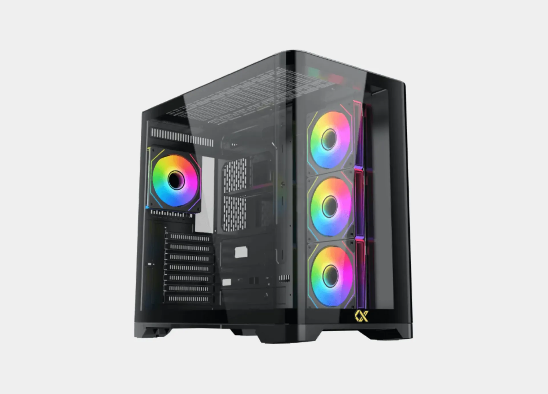 Xigmatek Crystal Storm 4 fan PWM ARGB Curved TG Mid Tower Case