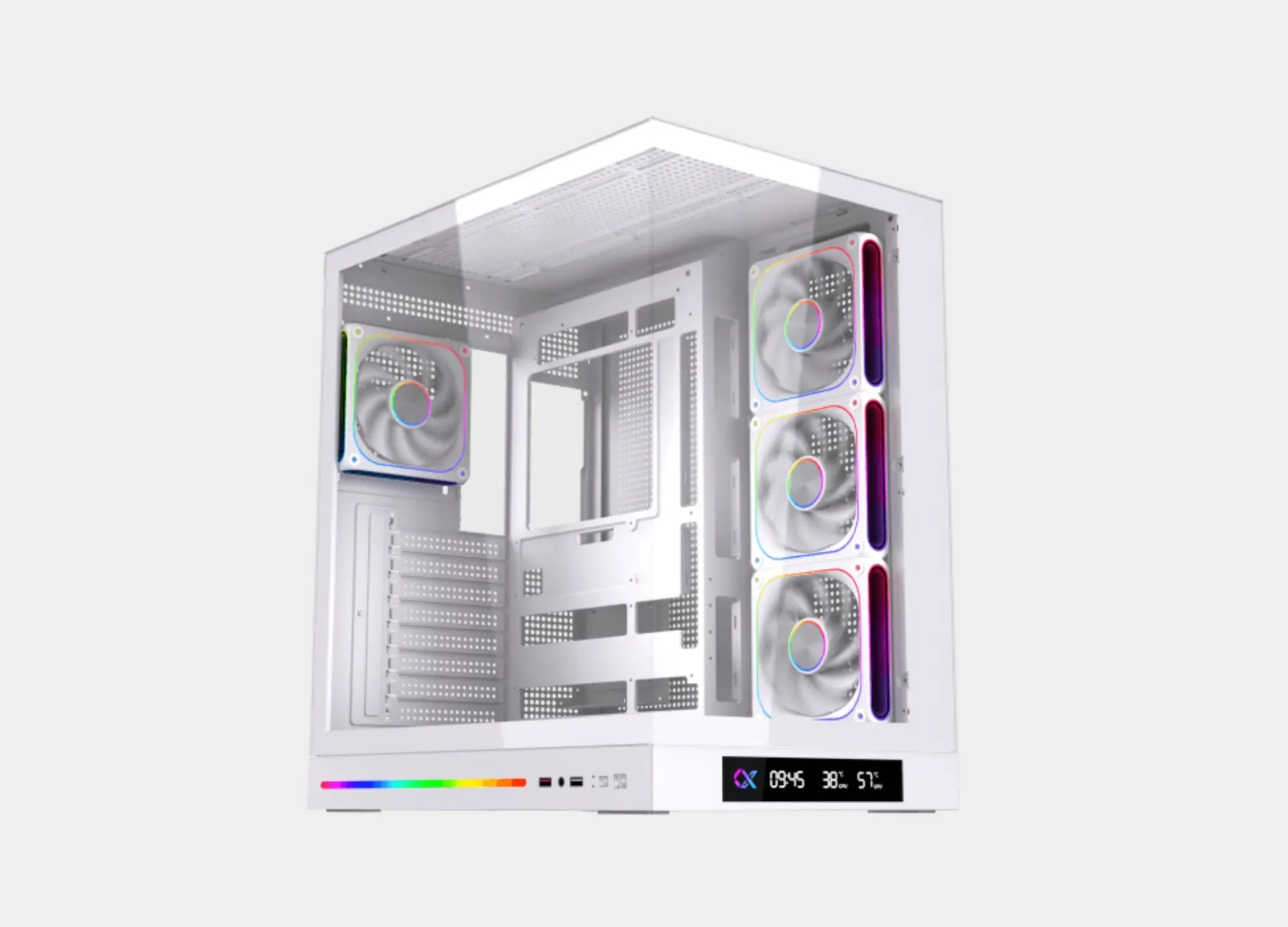 Xigmatek Cloud DGT Arctic Digital LCD Argb White Mid Tower Case