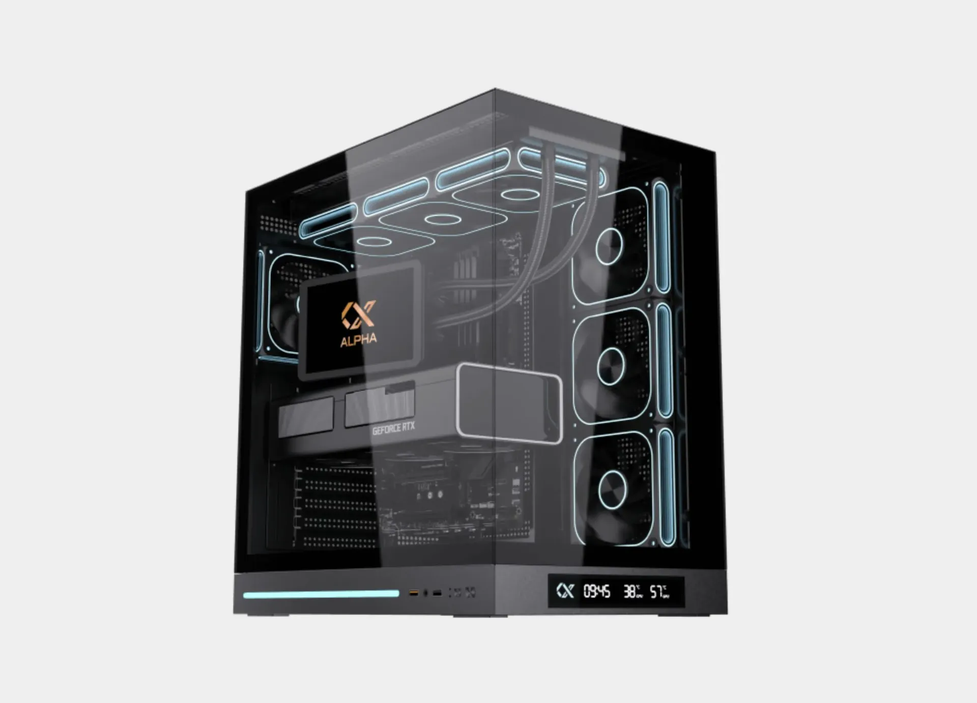 Xigmatek Cloud DGT Digital LCD Argb Mid Tower Case