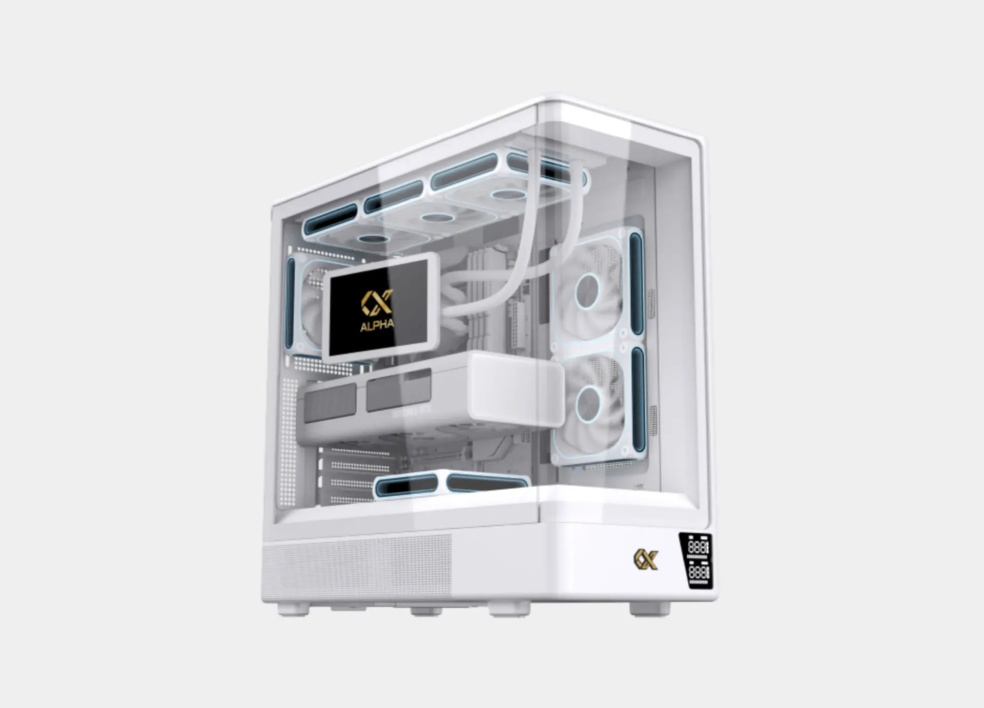 Xigmatek Moon DGT Arctic Digital LCD Argb White Super Tower Case