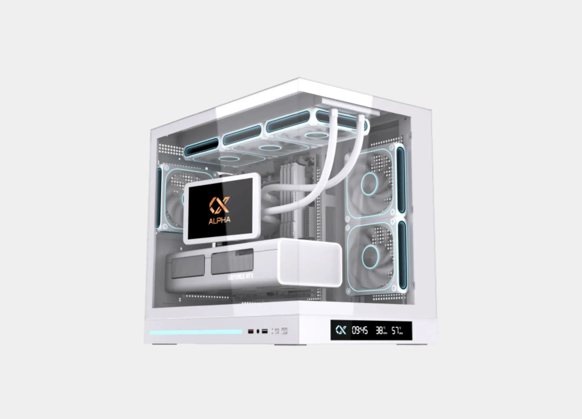 Xigmatek Cloud M DGT 3AF Arctic Digital LCD Argb White Micro Tower Case
