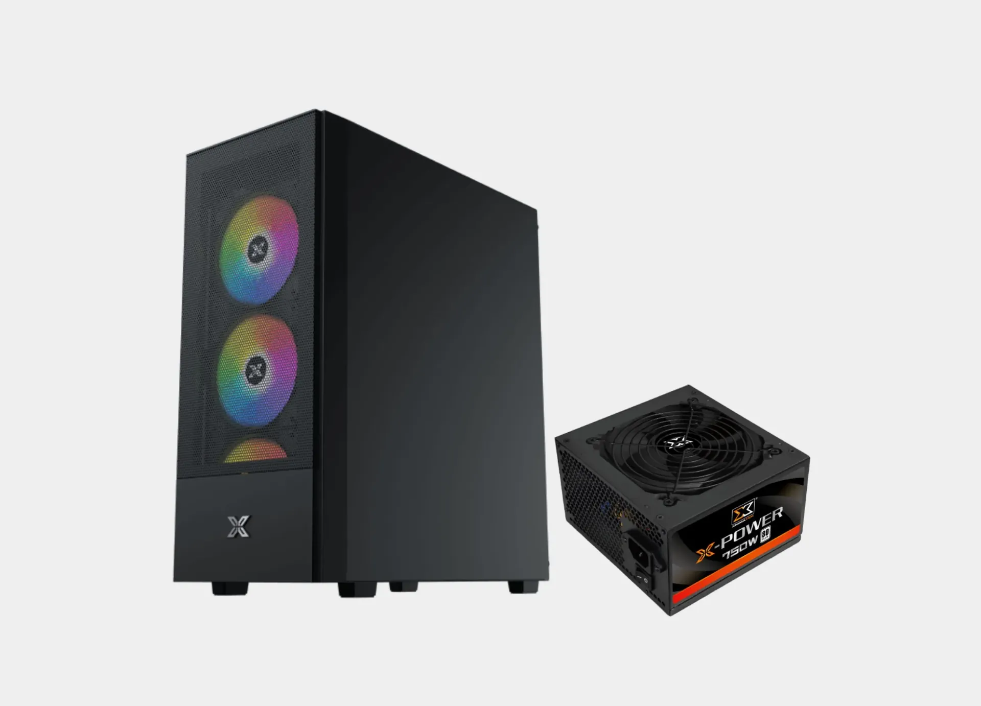 Xigmatek Hero II Air ARGB + X-Power 750W 80+ white Mid Tower Case