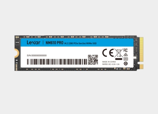 [LNM610P002T-RNNNG]    Lexar® NM610PRO M.2 2280 PCIe Gen3x4 NVMe SSD 2TB